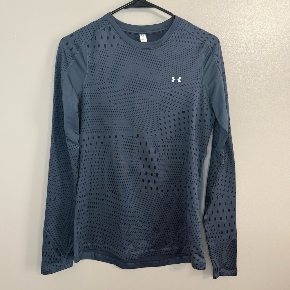 Under Armour‎ Women's ColdGear Base Layer Dk Gray Performance Shirt Thumbholes M